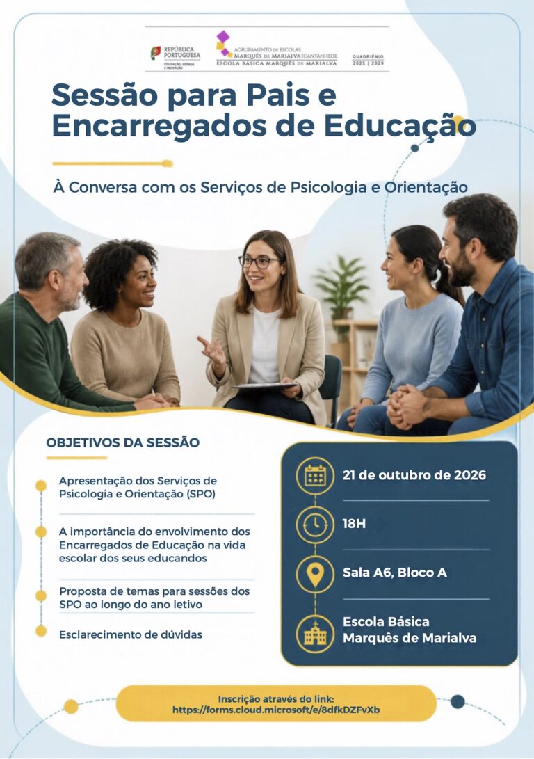 Cartaz Sessão SPO para Pais