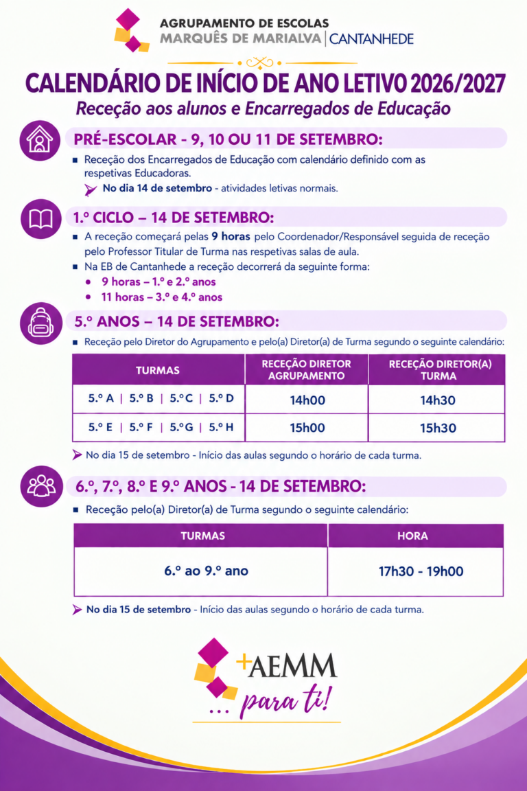 Receção de alunos e EE